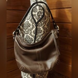 COACH Brown Leather Hobo Soho Shoulder Purse Bag F05D-8A03  Y2K Vintage